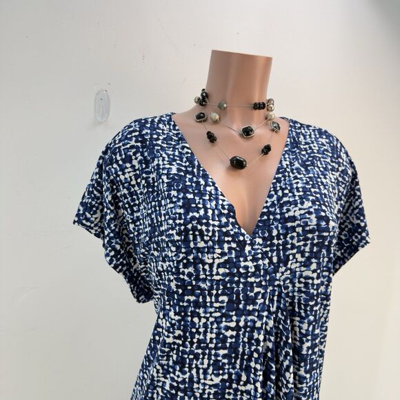 NWT Lane Bryant Women Sleeveless Midi Dress BLACK BLUE Sz Plus 18 20 - Picture 11 of 16